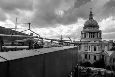 View of building against cloudy sky