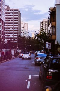 City street with buildings in background