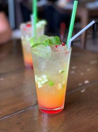 Close-up of drink on table