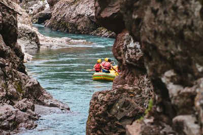 Rock formation by sea