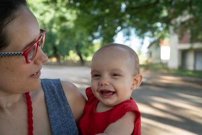 Portrait of a smiling baby