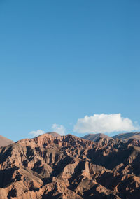 Tilcara jujuy argentina mountains landscape with copy space