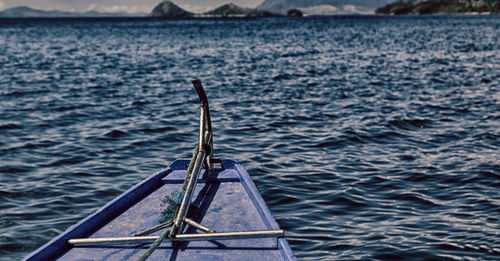 Sailboat sailing in sea