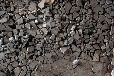 Full frame shot of cracked land