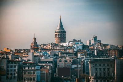 View of buildings in city against sky istanbul galata
