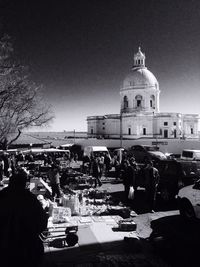 People in front of church