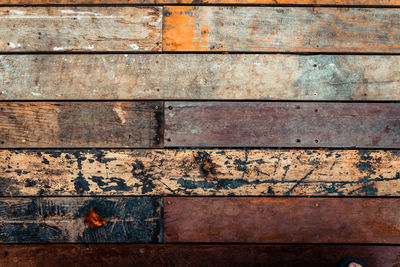 Full frame shot of weathered wooden wall