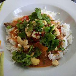 Close-up of food in plate