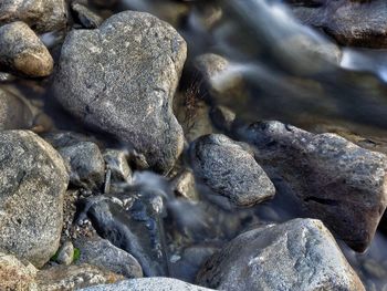 Pebbles on rocks