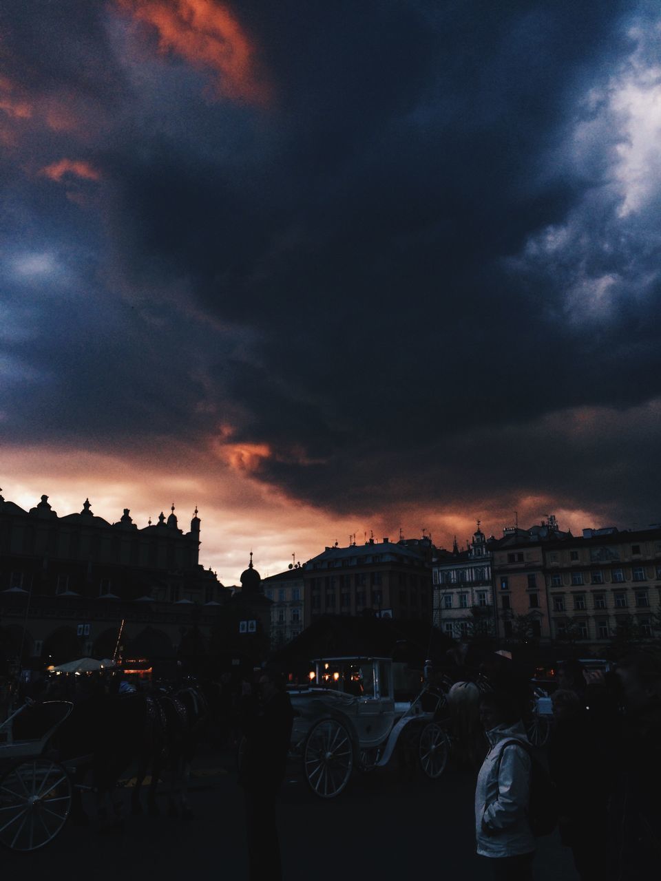 VIEW OF CITY AGAINST SKY DURING SUNSET