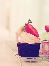 Close-up of cupcakes on table