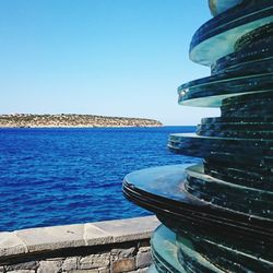 View of sea against blue sky