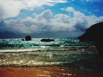 Scenic view of sea against sky