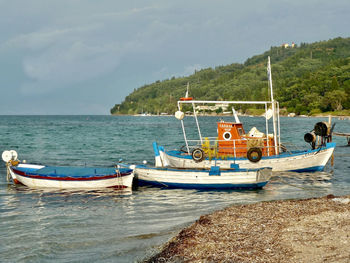 Boats in sea