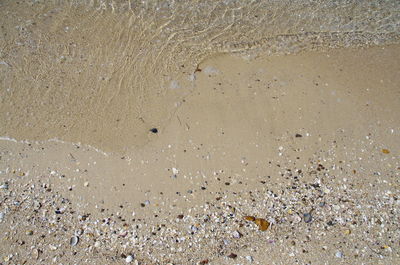 Close-up of sand on beach