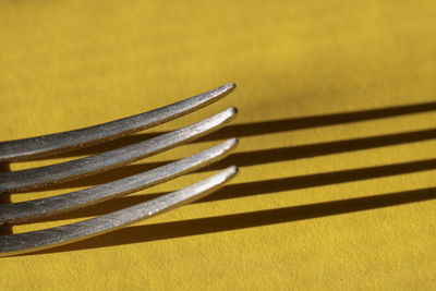 Close-up of metal fork