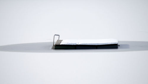 Diving platform on frozen lake