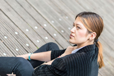 Close-up of a young woman