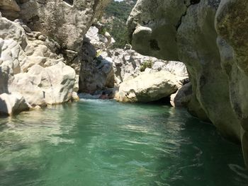 River amidst rocks