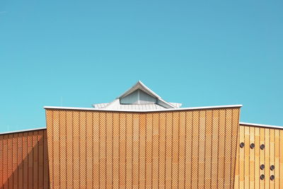 Low angle view of building against clear sky