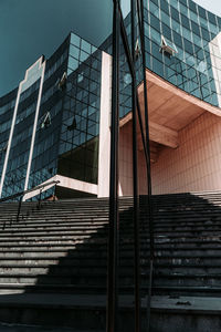 Low angle view of modern building against sky