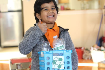 Portrait of boy smiling