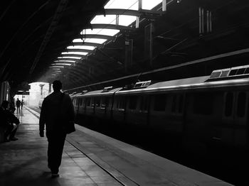 Full length of train at railroad station