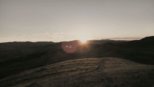 Scenic view of landscape against clear sky