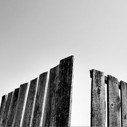 Low angle view of built structure against clear sky