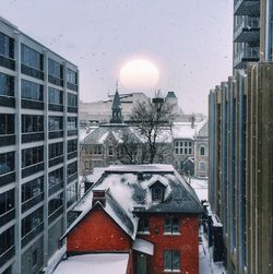 Low angle view of buildings against sky