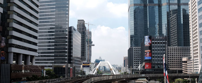 Low angle view of modern buildings