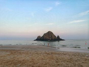 View of rocks on beach