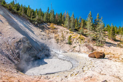 Scenic view of land against sky