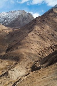 Scenic view of desert against sky