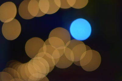 Defocused image of illuminated lights