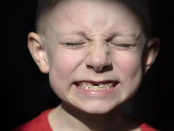 Close-up portrait of cute boy