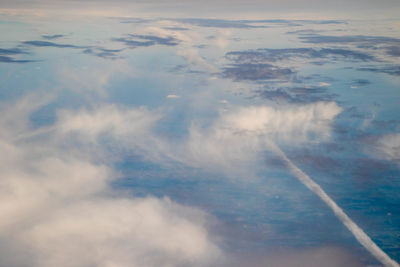 High angle view of sea against sky