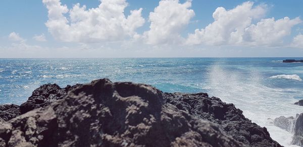 Panoramic view of sea against sky