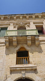 Low angle view of historical building against sky