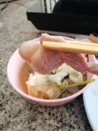 Close-up of ice cream in bowl