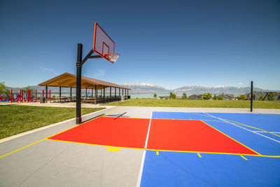 View of basketball hoop against sky