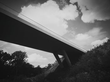 Low angle view of bridge against sky