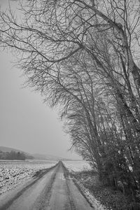 Scenic view of road against clear sky