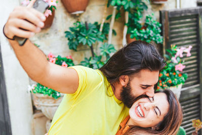 Portrait of a smiling young couple