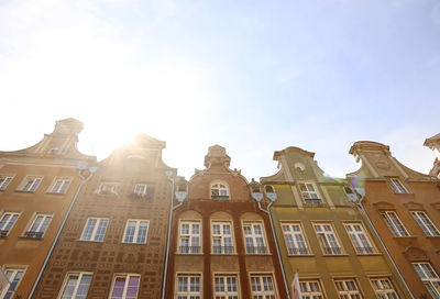 Low angle view of buildings against sky