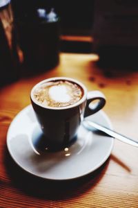 Close-up of coffee on table