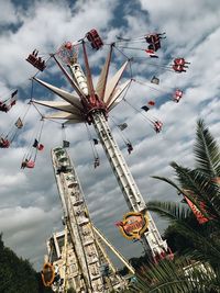 Low angle view of ferris wheel against sky