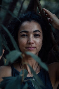 Close-up portrait of a young woman