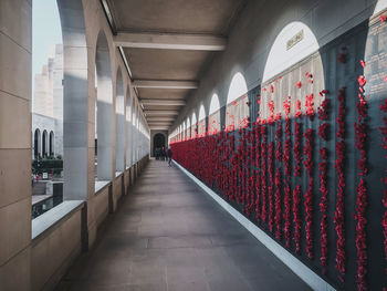 Empty corridor of building