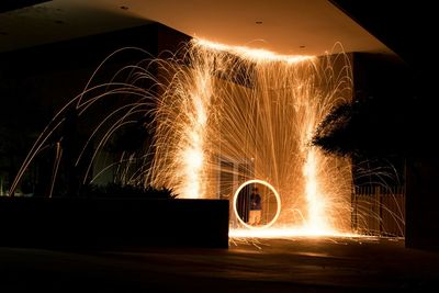 Light trails at night